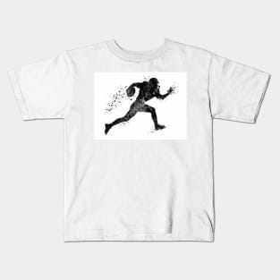 American Football Player Black and White Art Kids T-Shirt